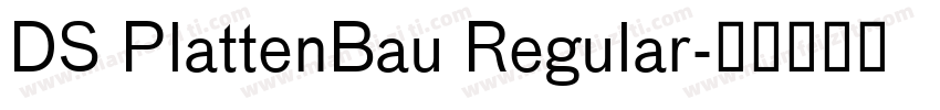 DS PlattenBau Regular字体转换